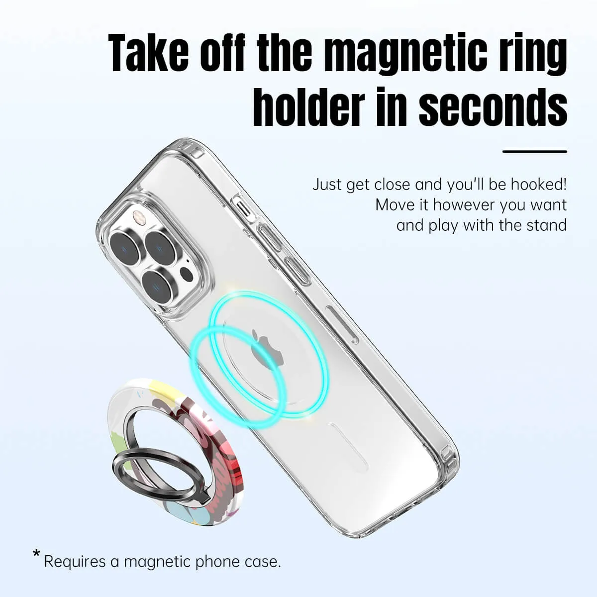 Magnetic Ring Holder With Adjustable Stand