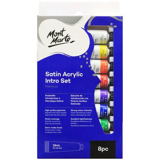MM Satin Acrylic Intro Set 8pc x 18ml