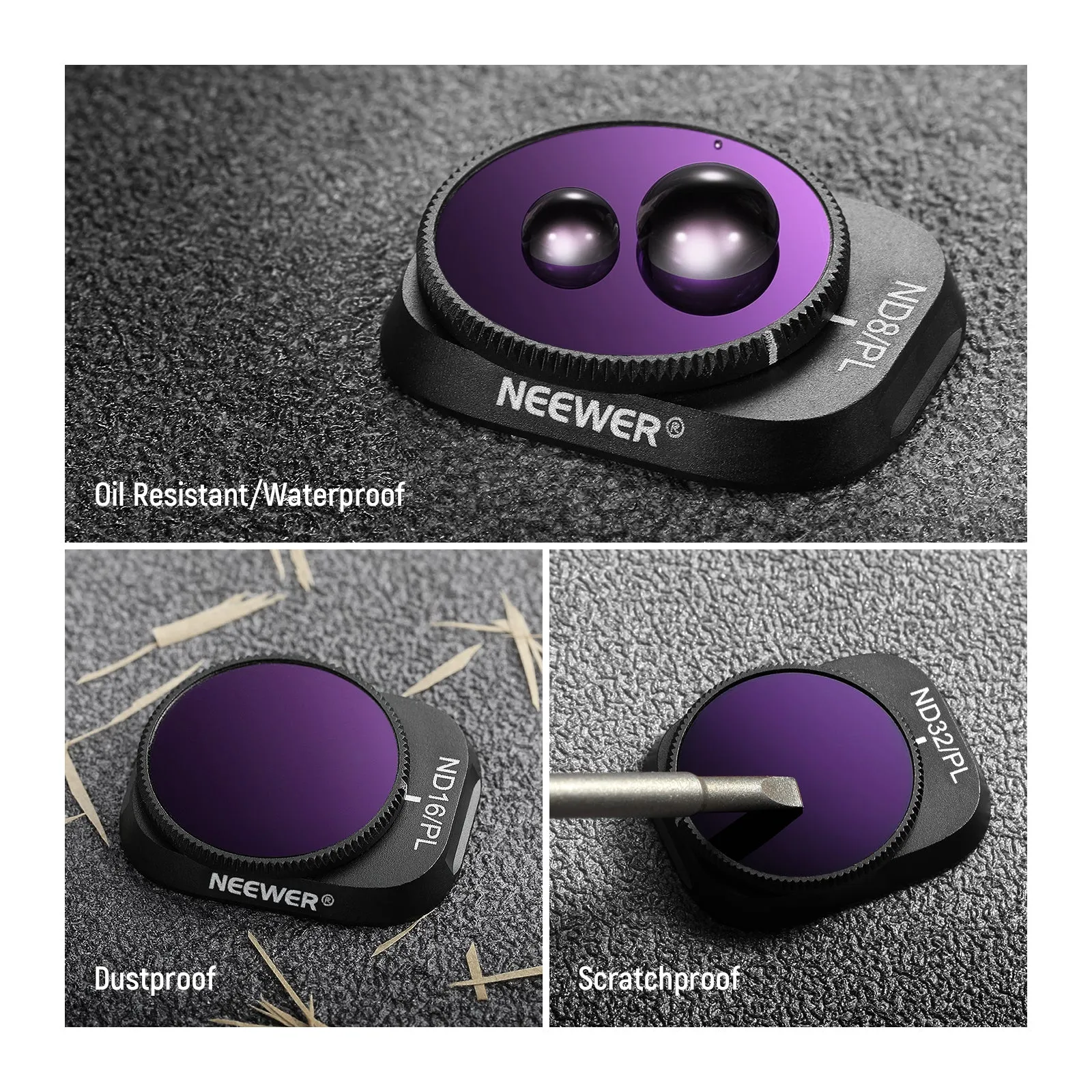 NEEWER 6 Pack ND/PL Filter Set For DJI MIni 3/Mini 3 Pro