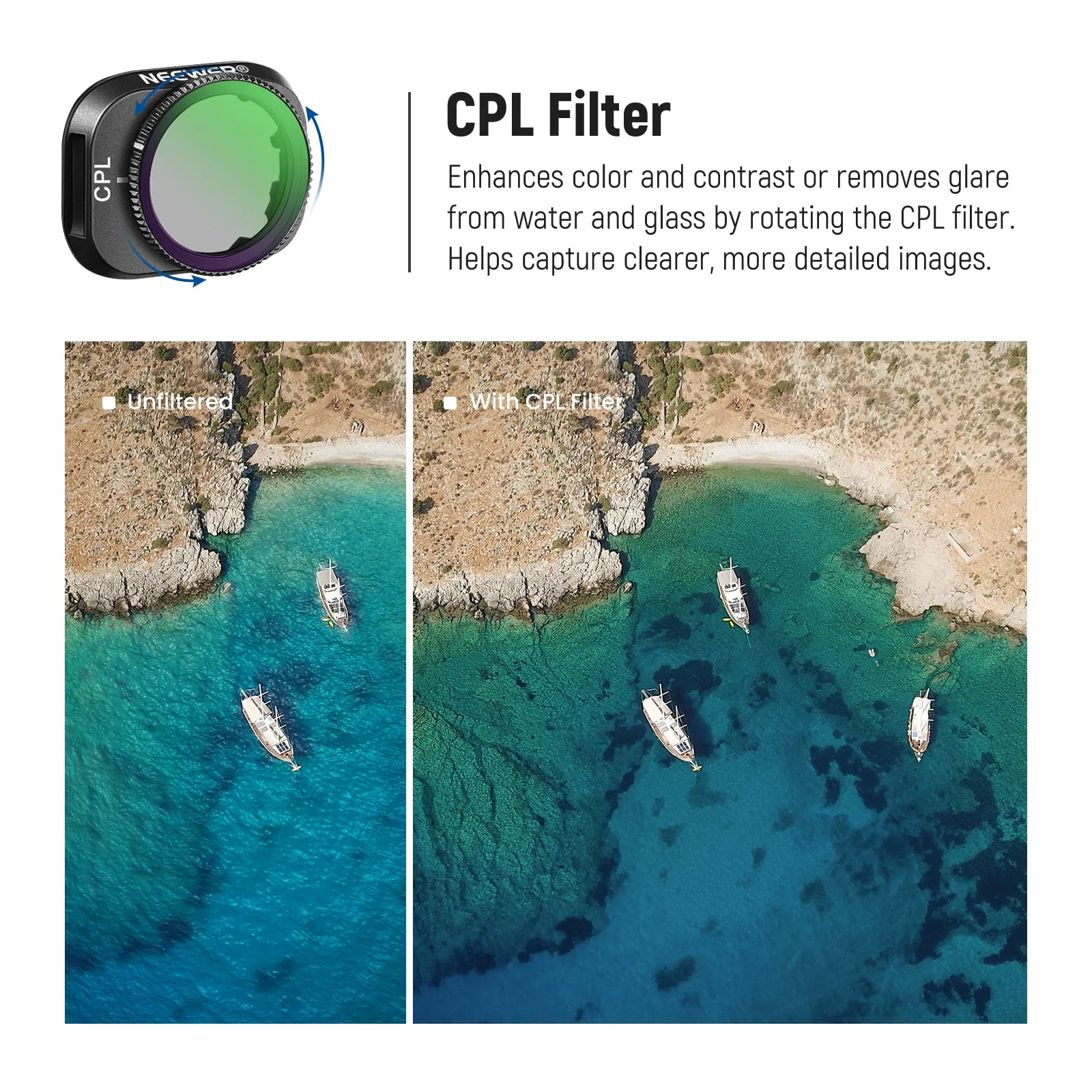 NEEWER 6 Pack ND/PL Filter Set For DJI MIni 3/Mini 3 Pro