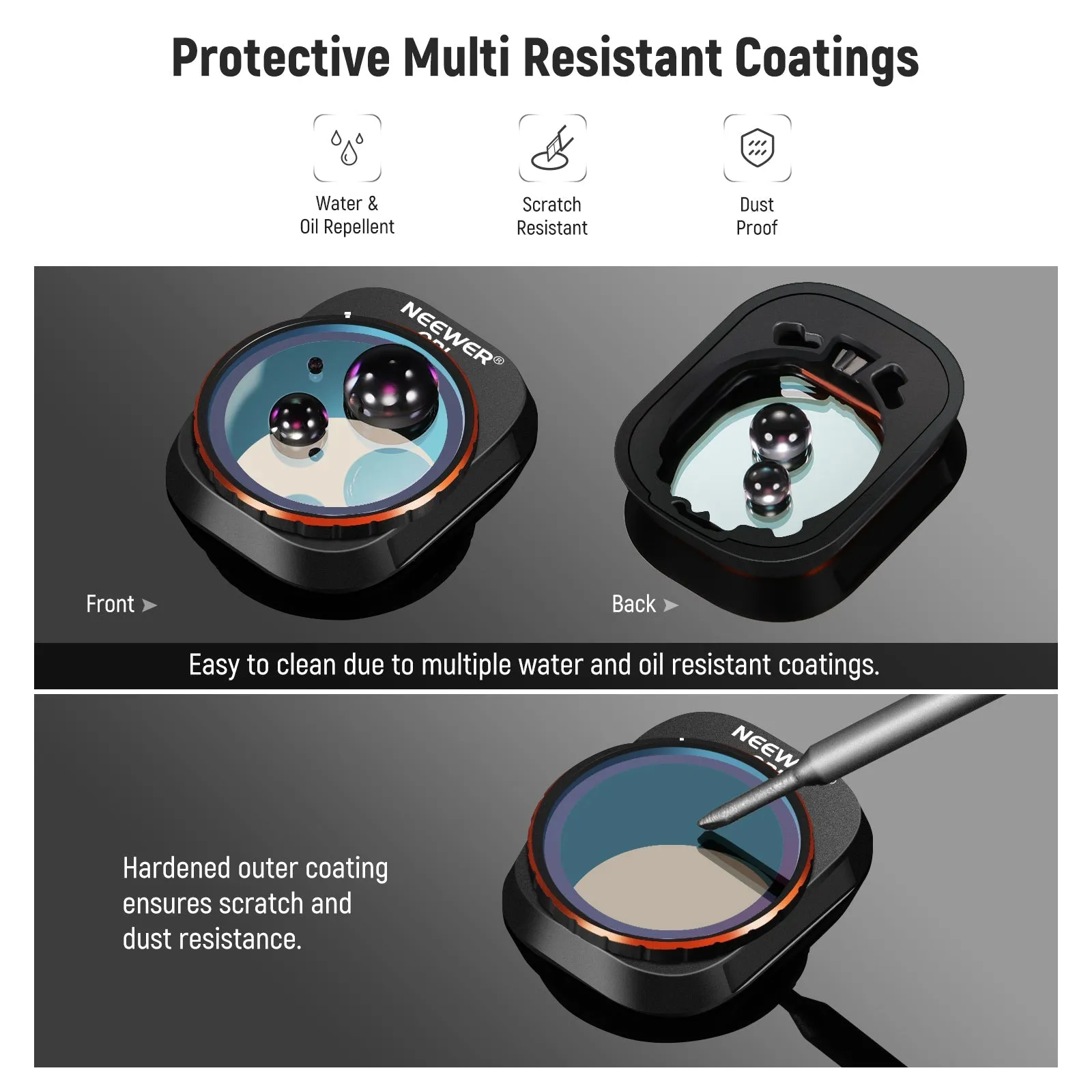 NEEWER FL-A34 6 Pack Snap On ND&CPL Filter Set For DJI Mini 4 Pro