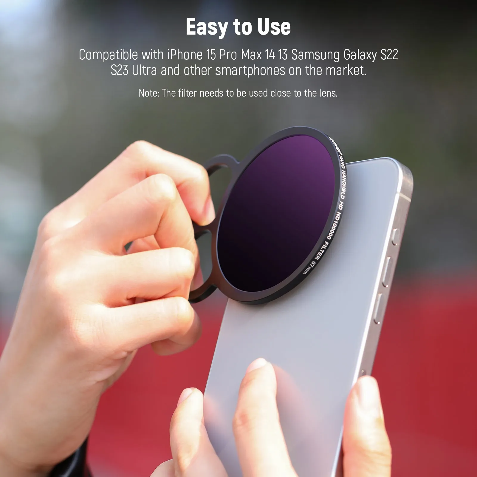 NEEWER Handheld ND1000000 Fixed Neutral Density Phone ND Filter