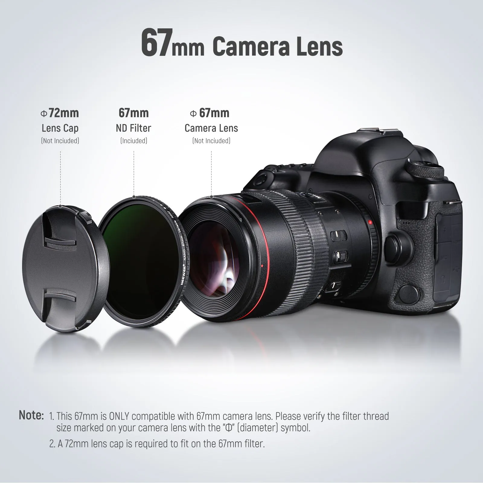 NEEWER Variable FL-ND2-32S Camera Lens ND Filter