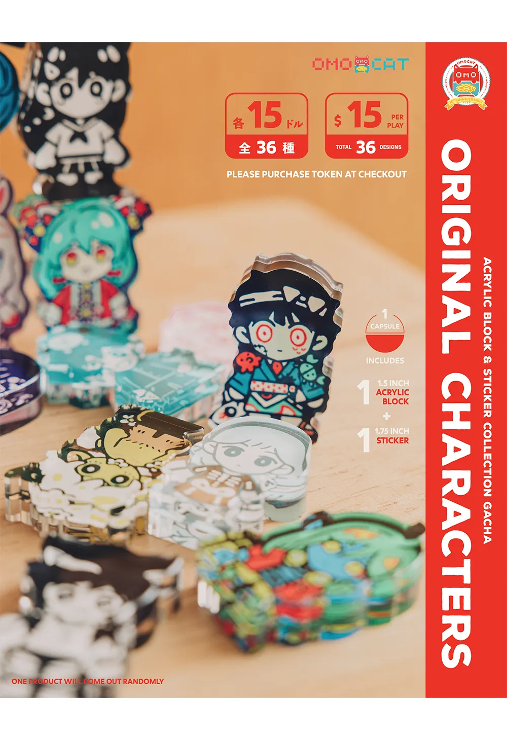 OMOCAT Original Characters Acrylic Blocks