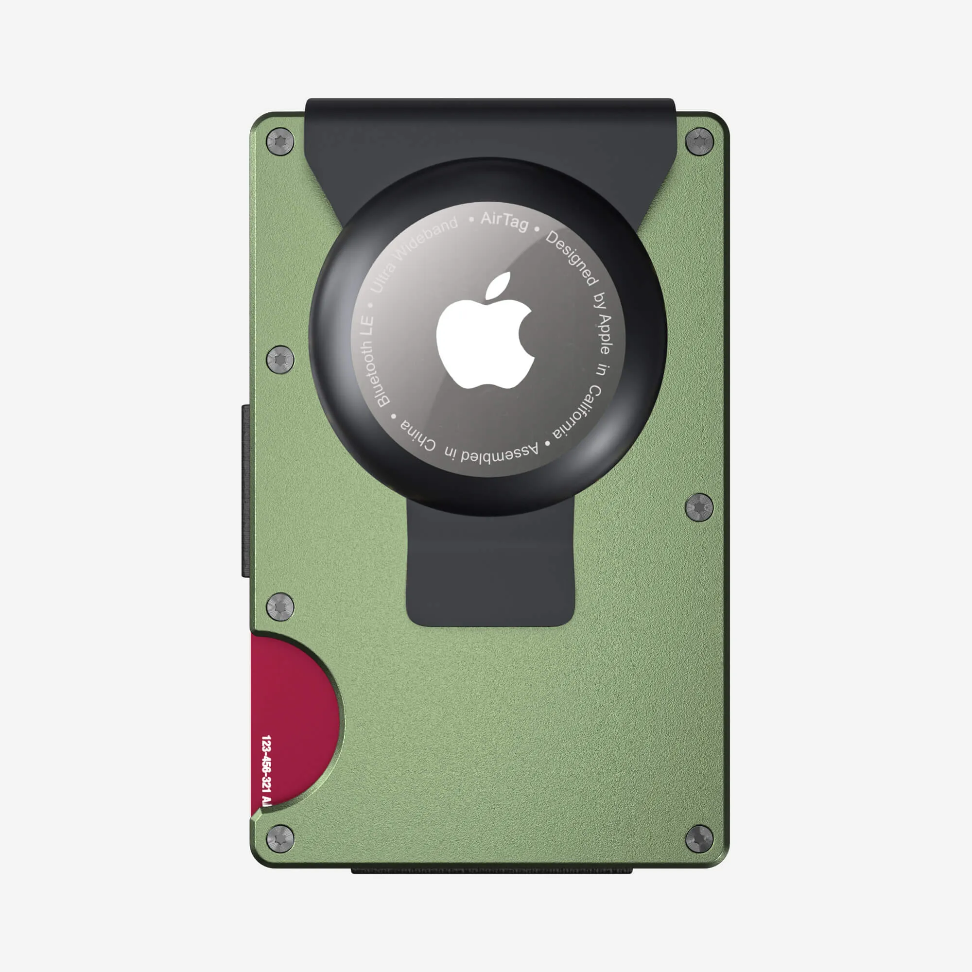 Personalised AirTag Money Clip Wallet (Heritage Green)
