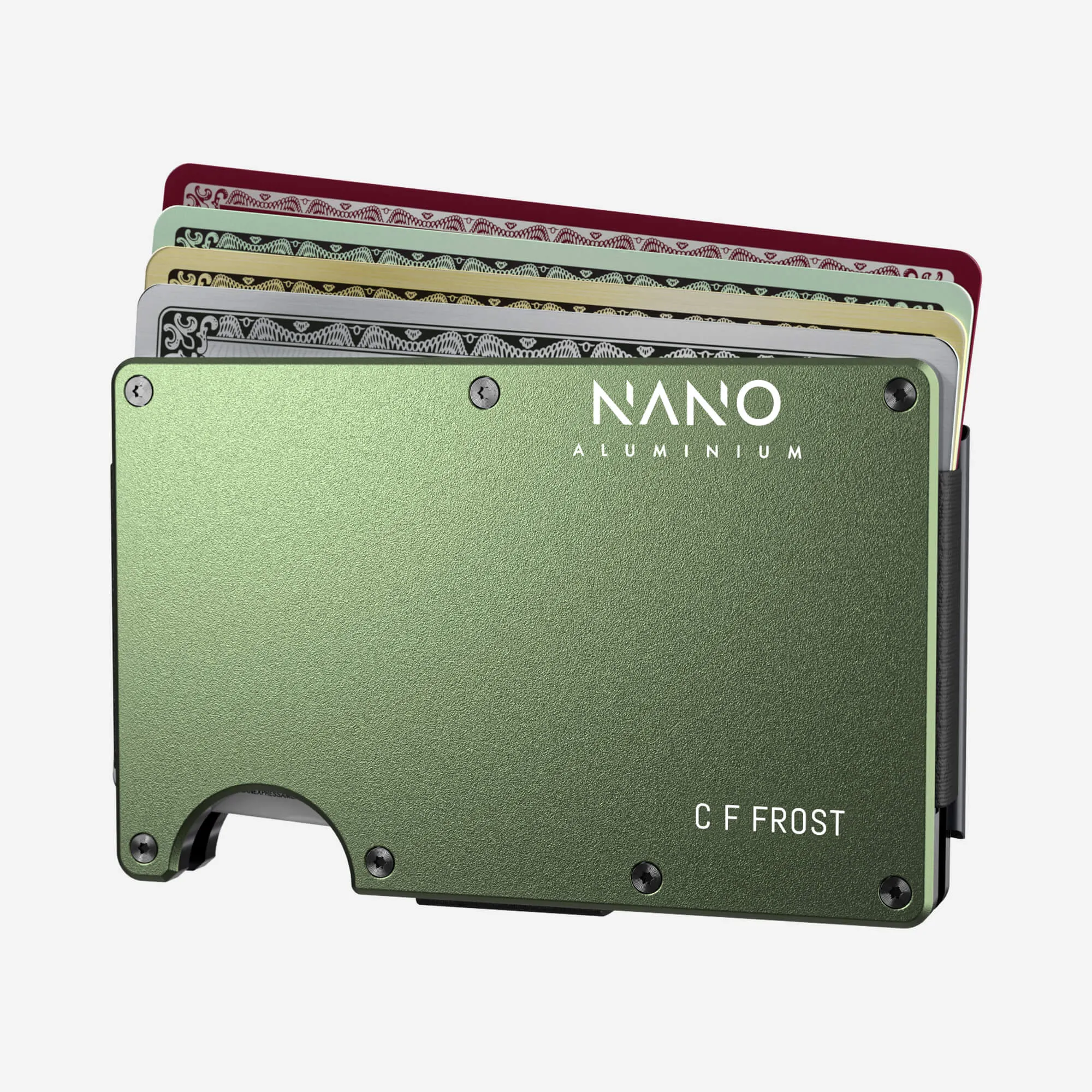 Personalised AirTag Money Clip Wallet (Heritage Green)