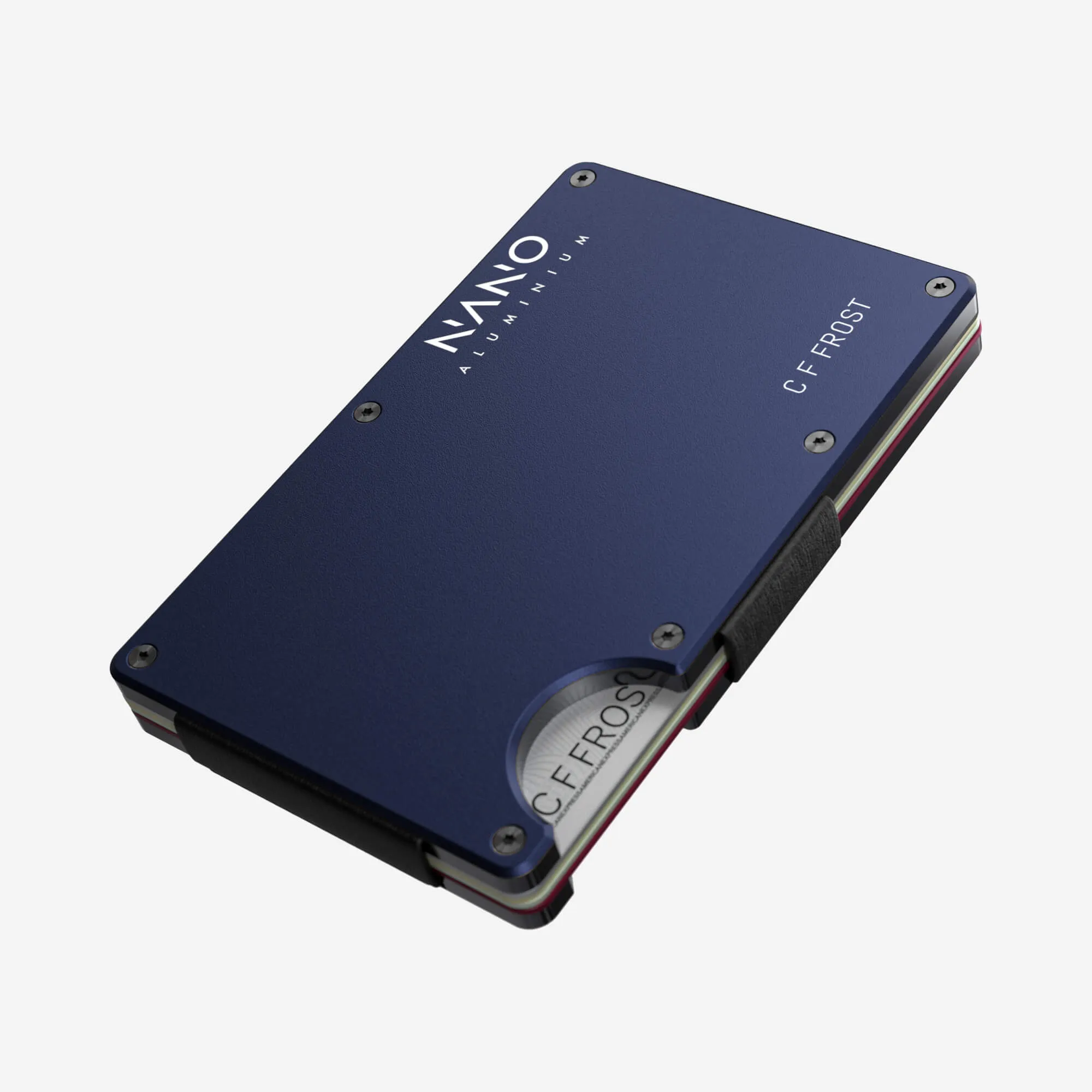 Customizable Skyfall Navy AirTag Money Clip Wallet