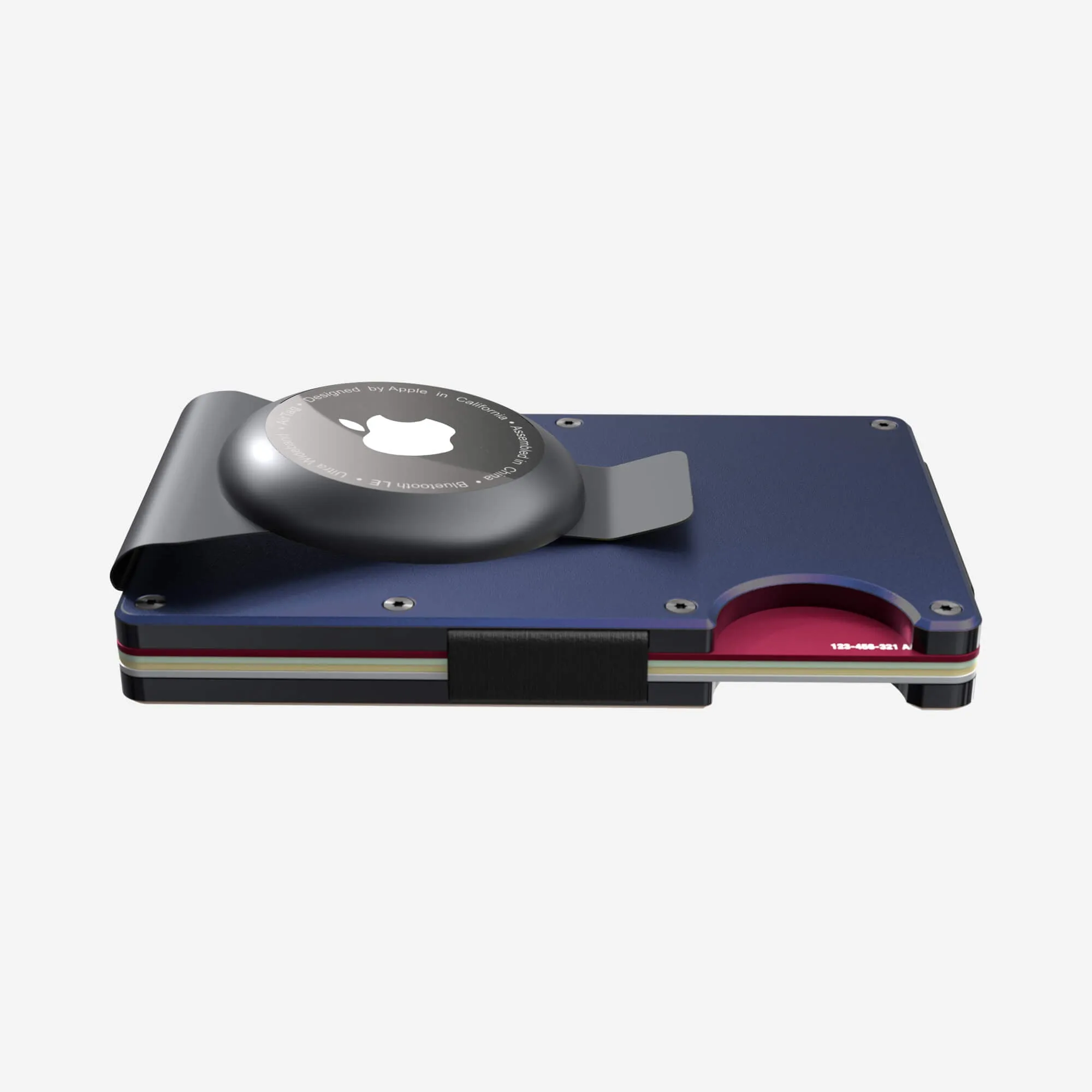 Customizable Skyfall Navy AirTag Money Clip Wallet