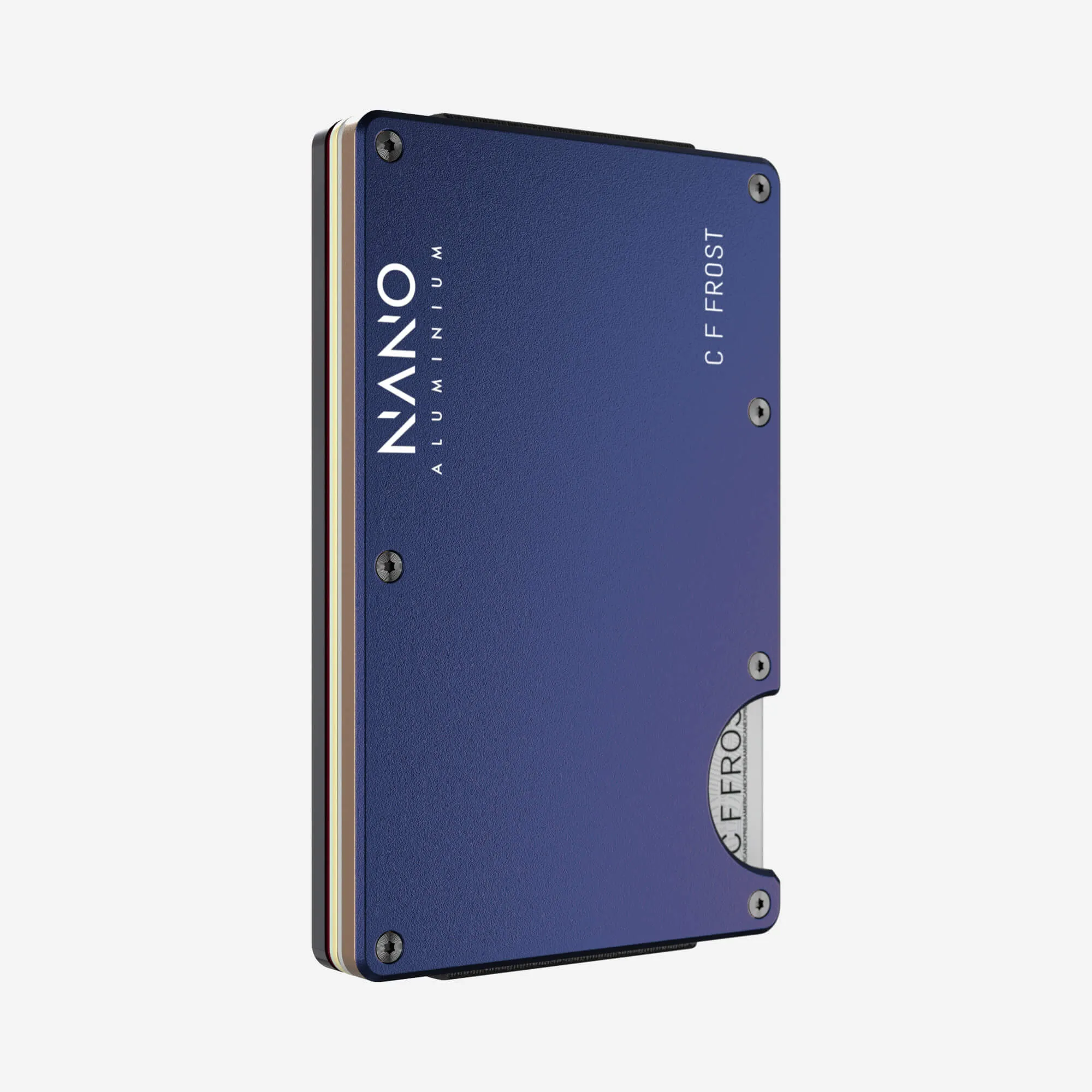 Customizable Skyfall Navy AirTag Money Clip Wallet
