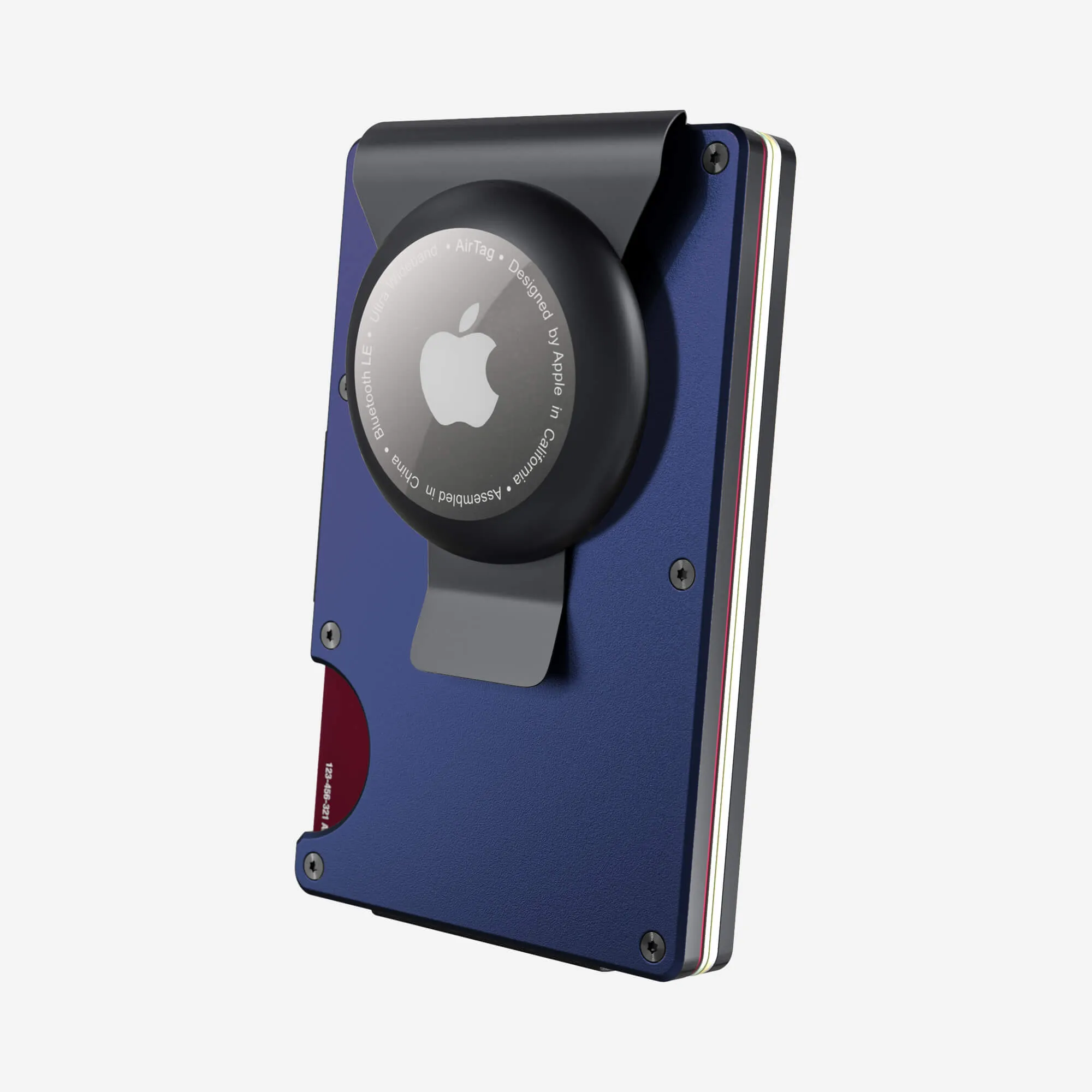 Customizable Skyfall Navy AirTag Money Clip Wallet