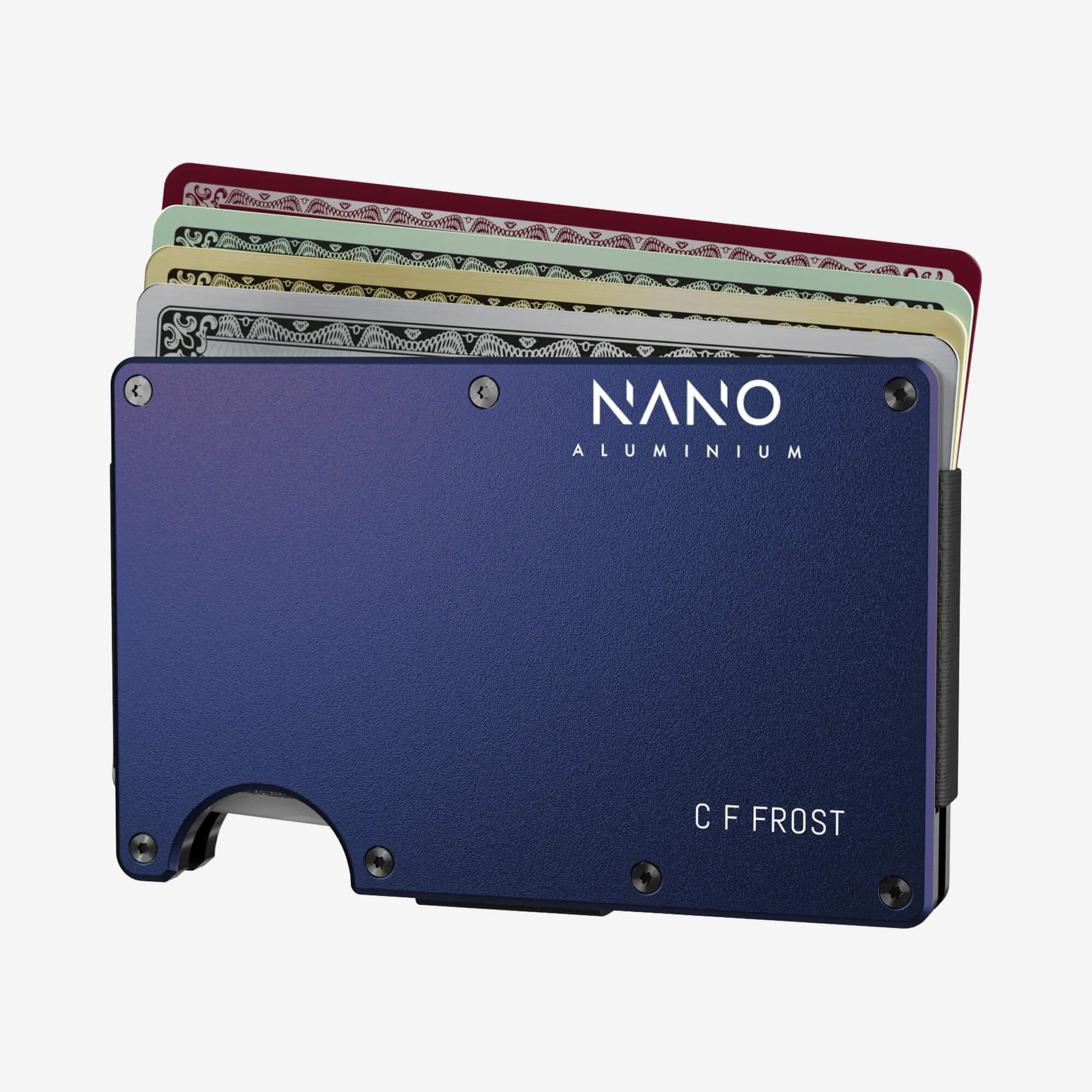 Customizable Skyfall Navy AirTag Money Clip Wallet