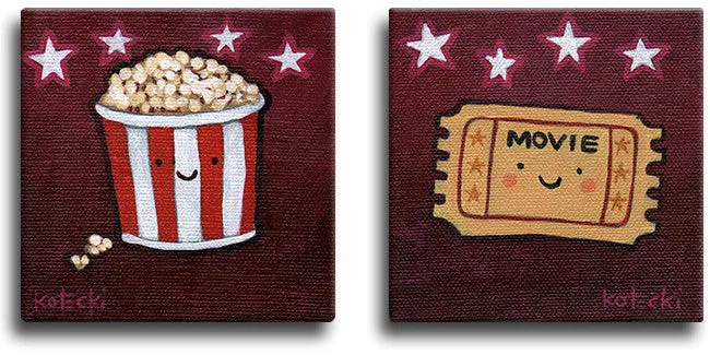 Popcorn & A Movie Original Art