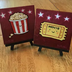 Popcorn & A Movie Original Art