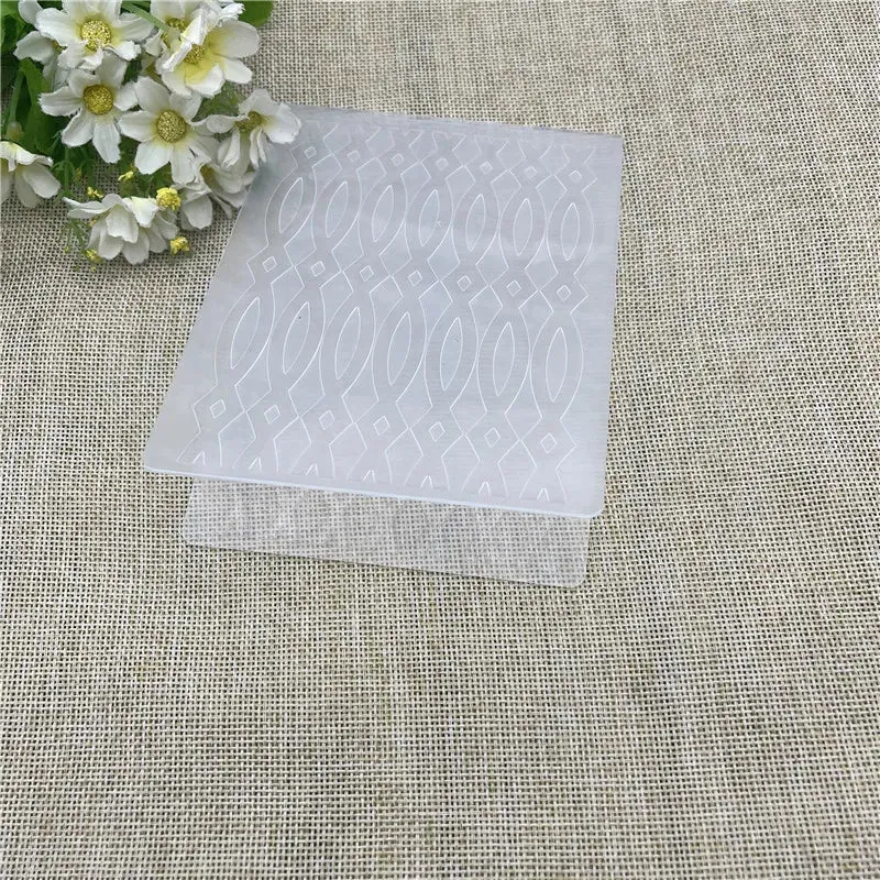 Poppy Crafts Embossing Folder #294 - Weaved into Diamonds