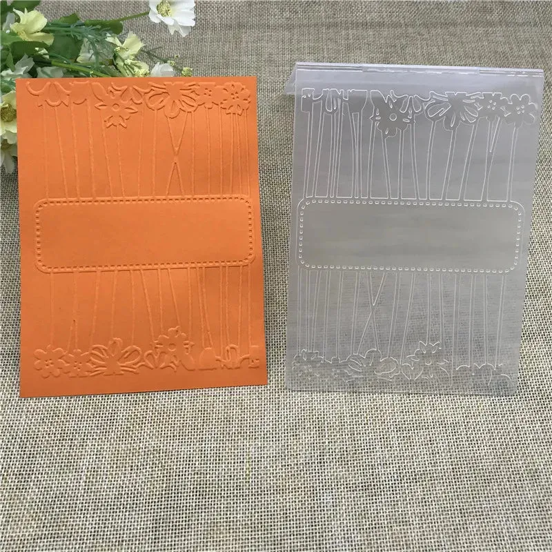 Poppy Crafts Embossing Folder #302 - Floral Banner