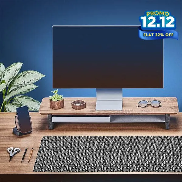 Printed Desk Mat - Hexagon Pattern