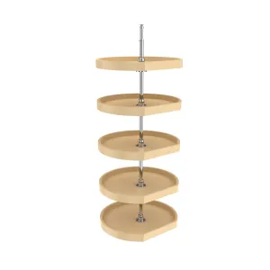 Rev-A-Shelf / 6265-22-15-52 / Polymer D-Shape 5-Shelf Lazy Susans w/Post Hardware