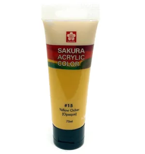 SAKURA ACRYLIC 75ML YELLOW OCHRE