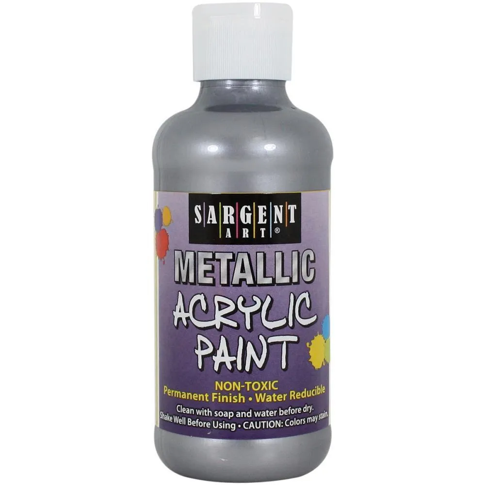 Sargent Art - Metallic Sargent Art - Acrylic Paint 8oz - Silver*