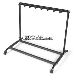 SLX Foldable Multi-Guitar Stand Rack For 7 Guitars (Acoustic, Bass or Electric) - Brand New