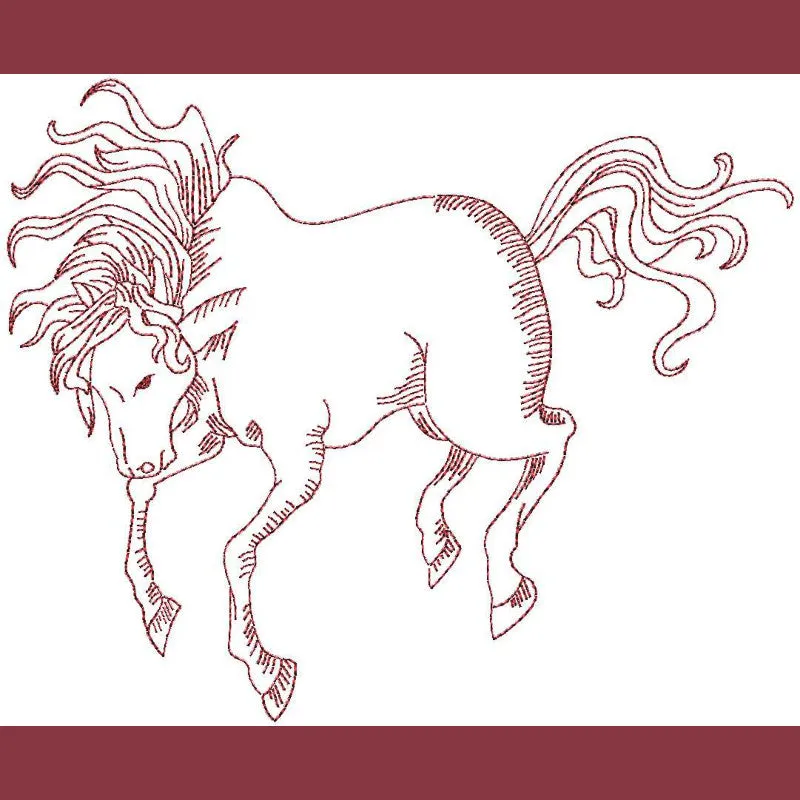 Thoroughbred Redwork