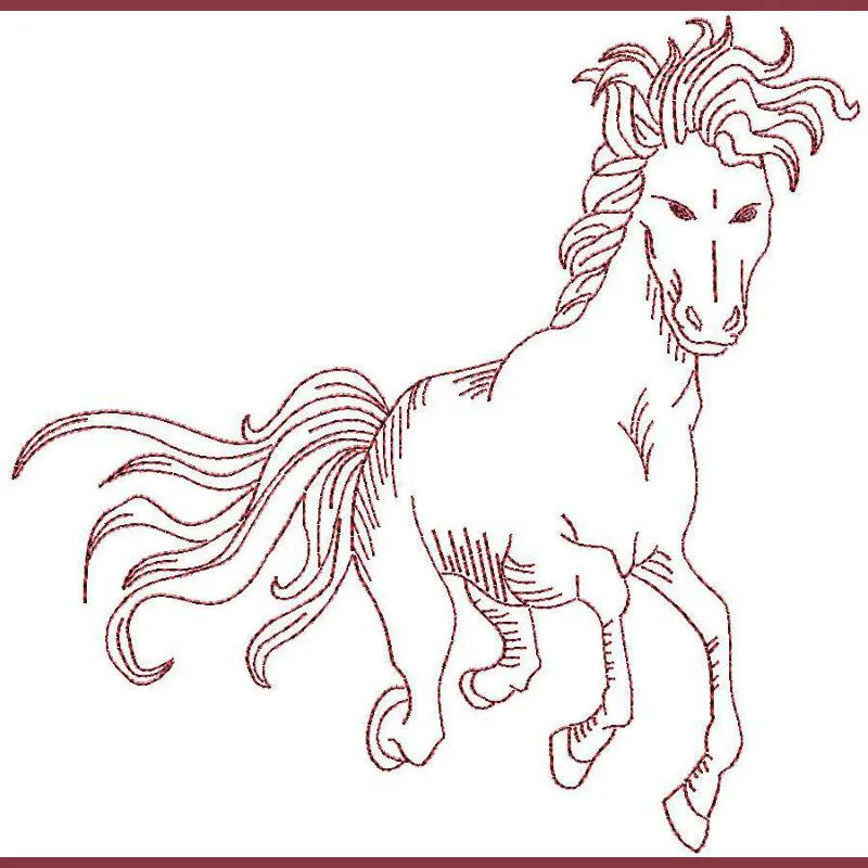 Thoroughbred Redwork