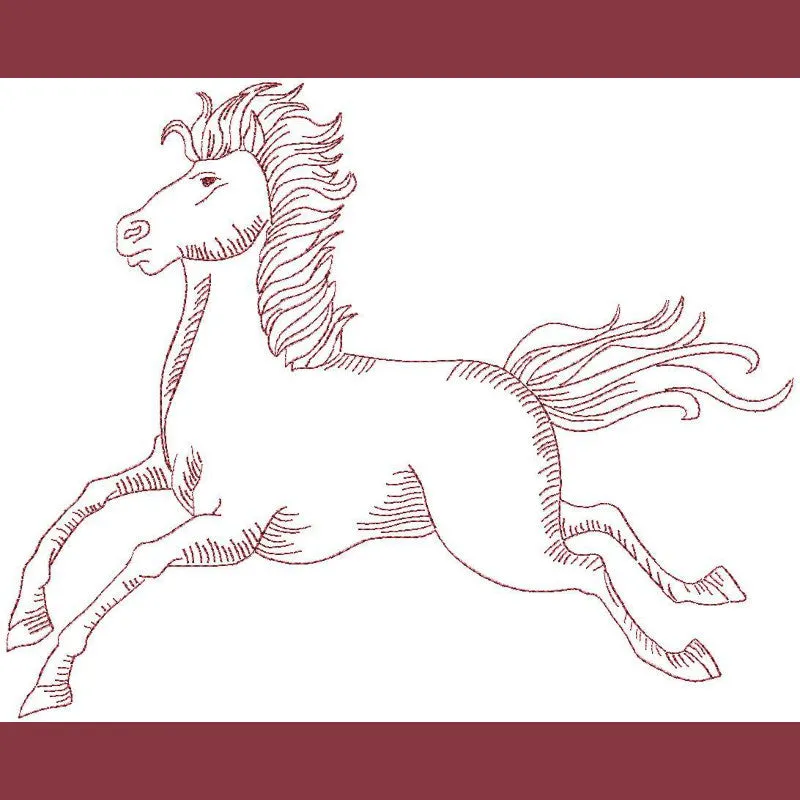 Thoroughbred Redwork