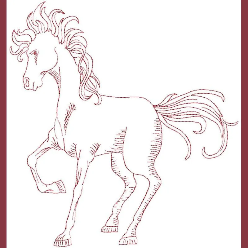 Thoroughbred Redwork