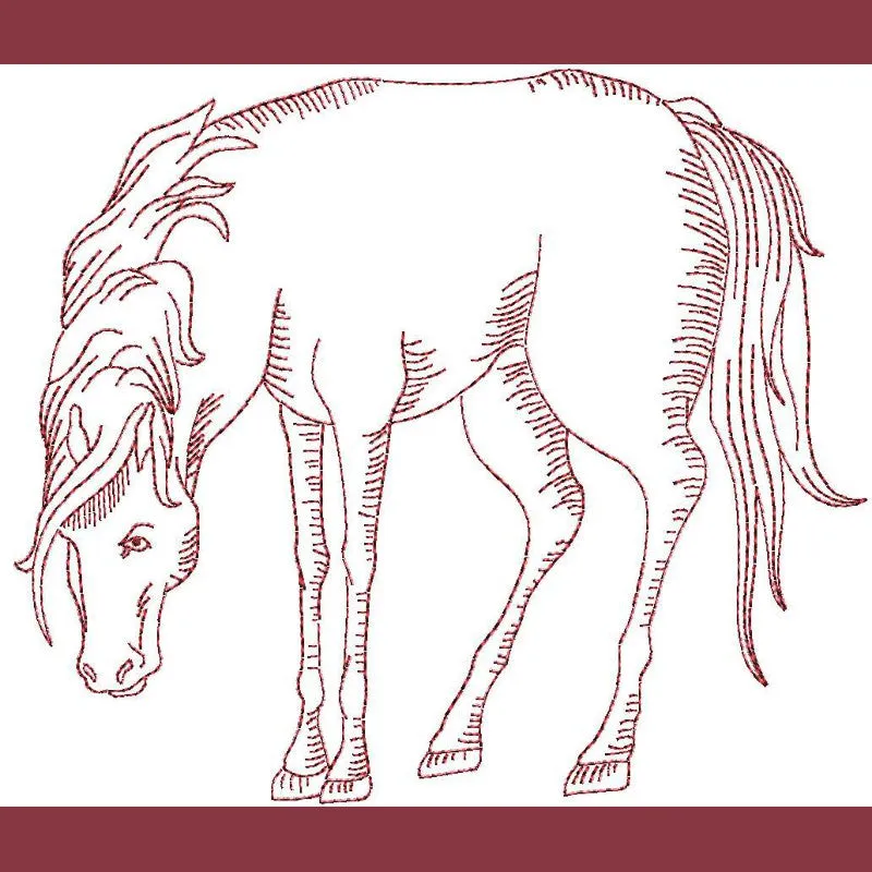 Thoroughbred Redwork