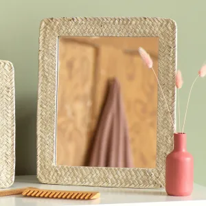 Toulon Grey Resin Woven Mirror