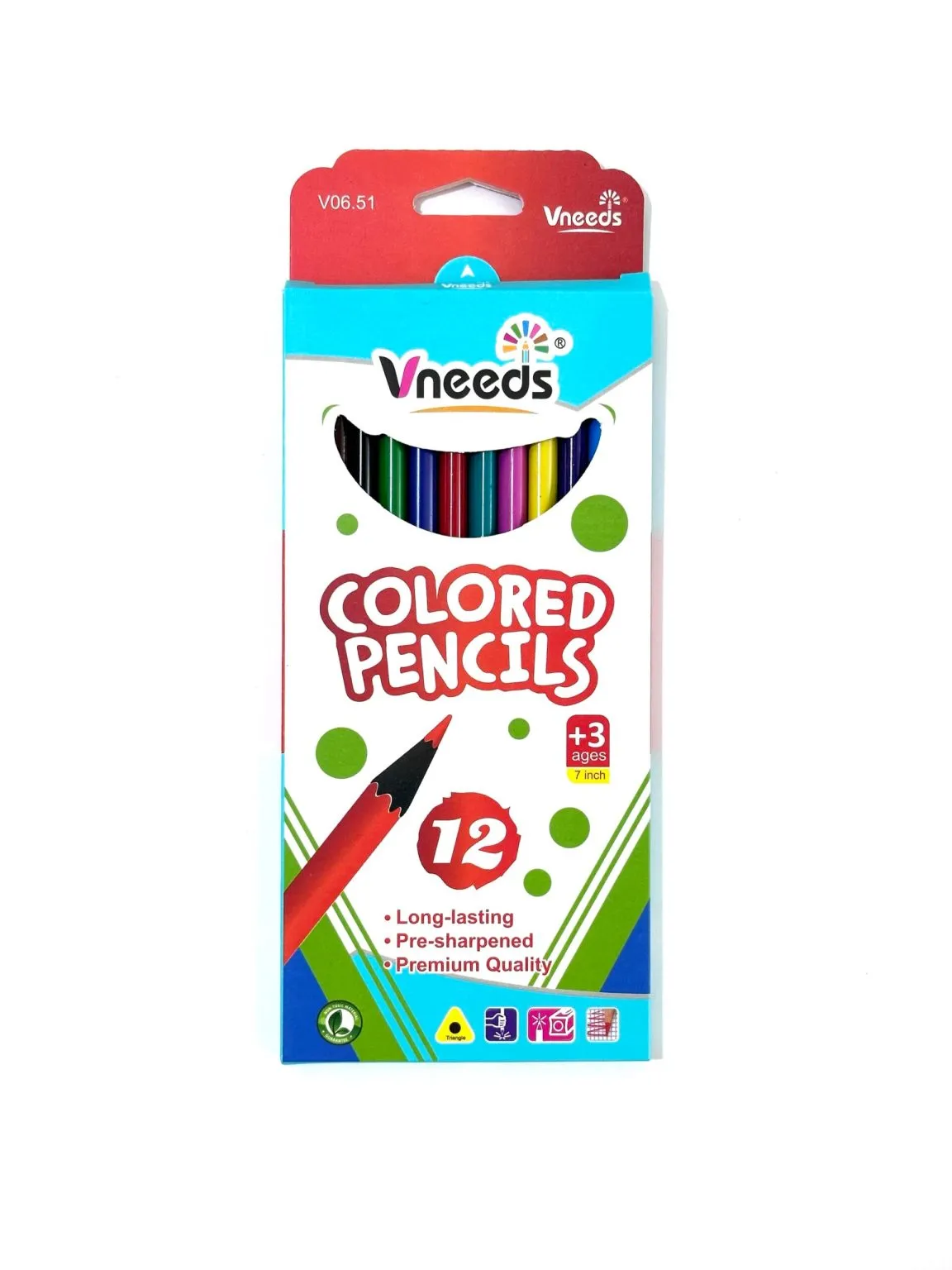 Vneeds High Quality Color Pencils - 12pcs Colors