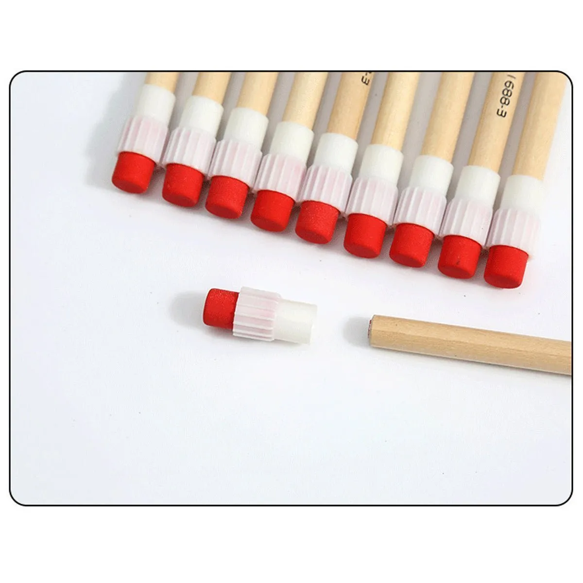 Wood Pencils HB 2 Packs 20ct Unsharpened with Eraser