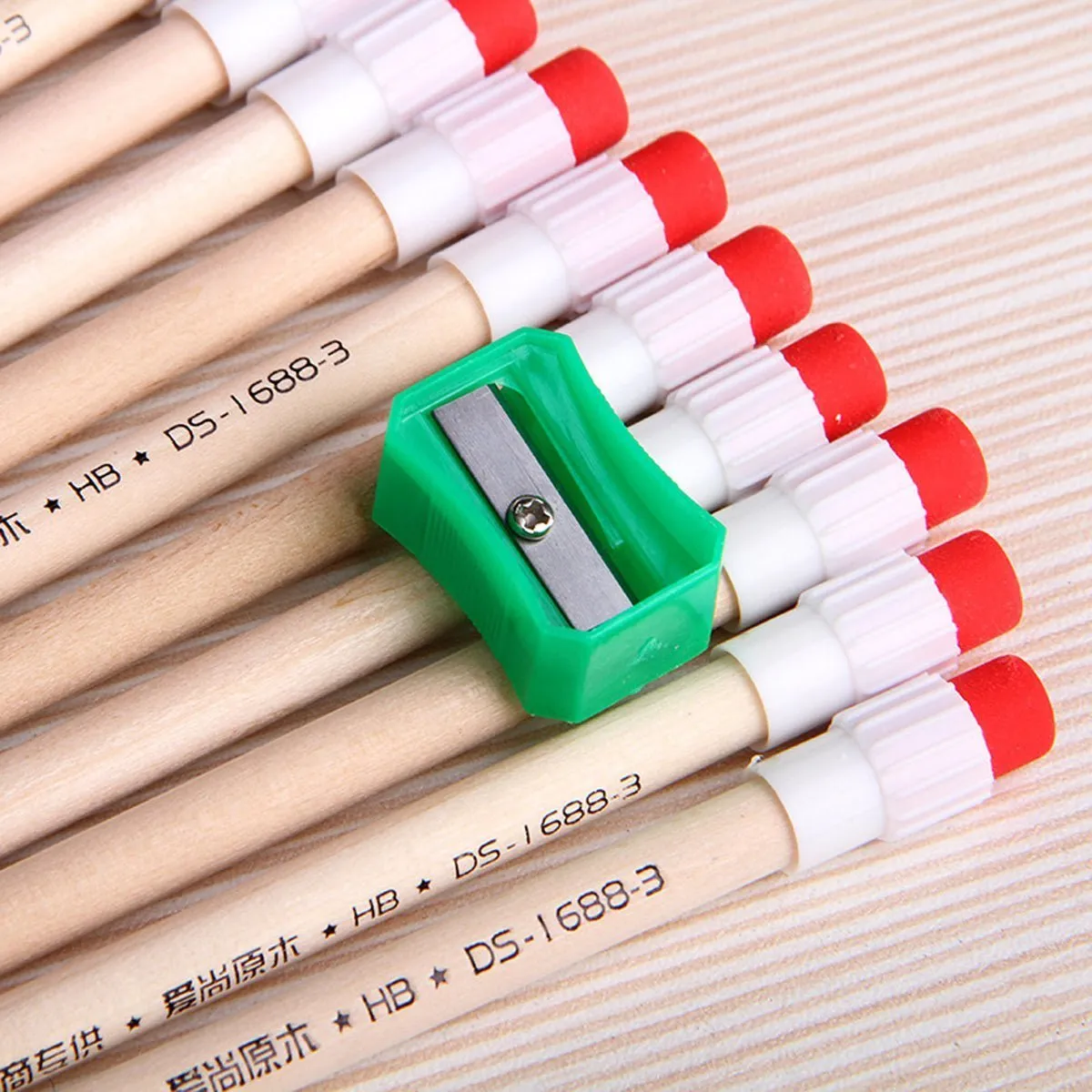 Wood Pencils HB 2 Packs 20ct Unsharpened with Eraser