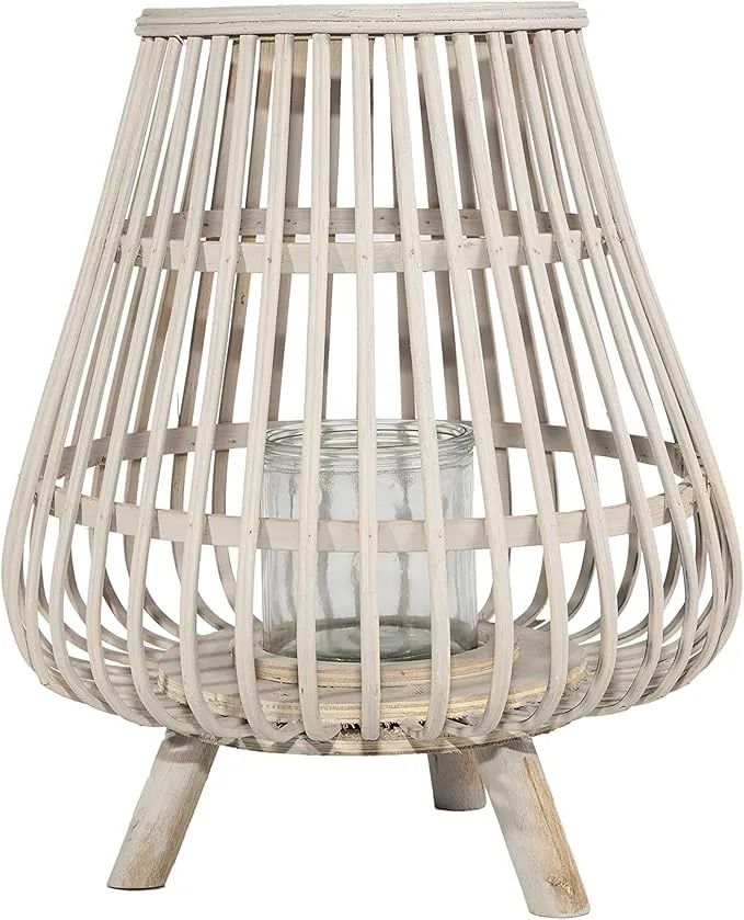 Wooden Tripod Lantern Candle Holder
