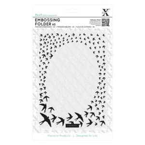 Xcut A5 Embossing Folder - Swallow Frame (XCU 515214)